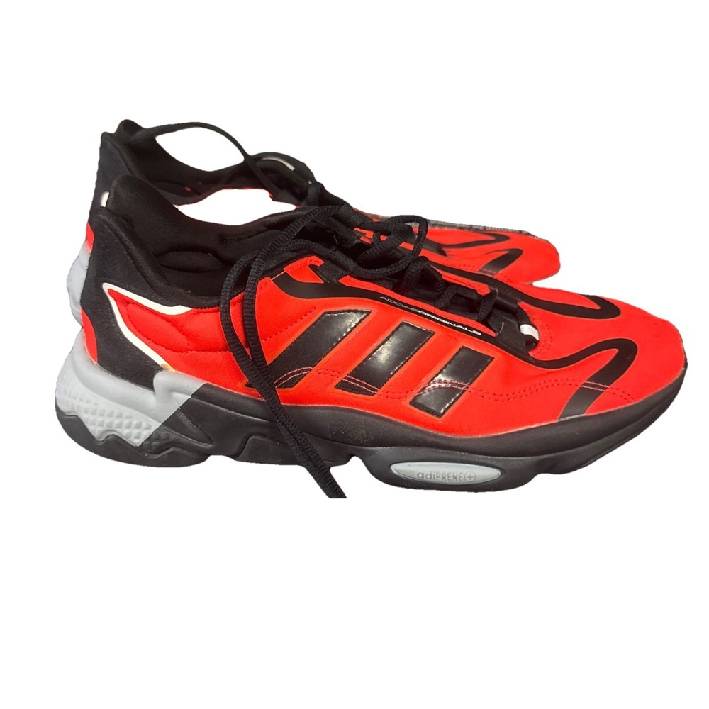 Adidas Ozweego Pure Mens Shoes Size 8, Color:‎ Core Black/Solar Red/Grey Two